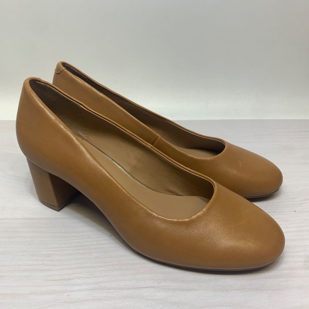 Aerosoles Ebel Brown Leather Women's Dress‎ Shoes Pumps - Size 9.5 M